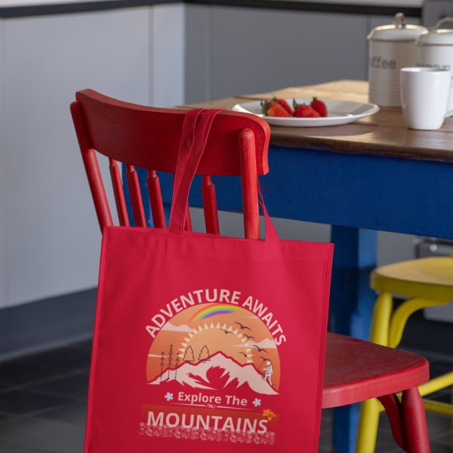 Tote Bag Design "Adventure Await-Explore the mountain" (Créateur téléchargé)