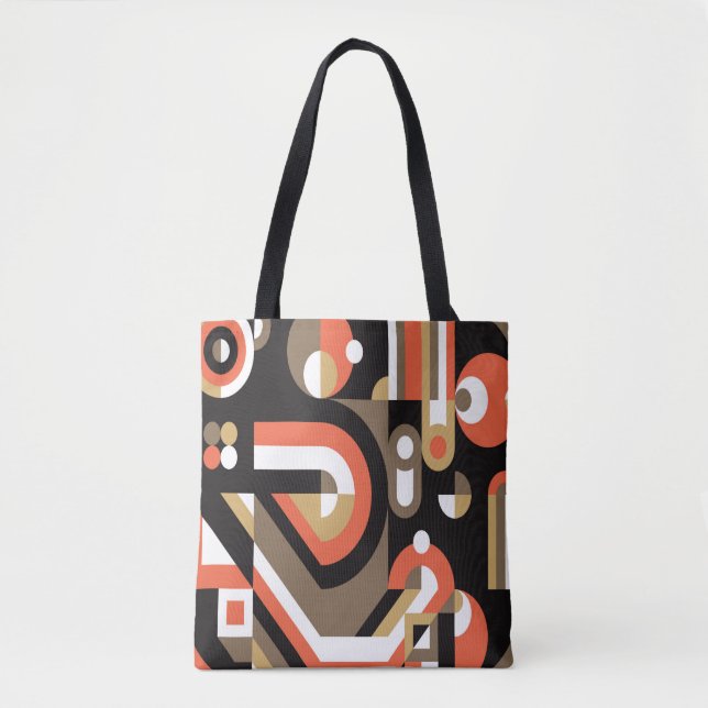 Tote Bag Design arrière - plan géométrique. Application d'i (Devant)