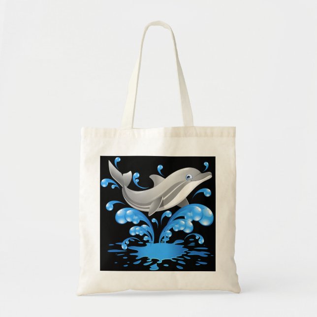 Tote Bag Design d'animation dauphin (Devant)