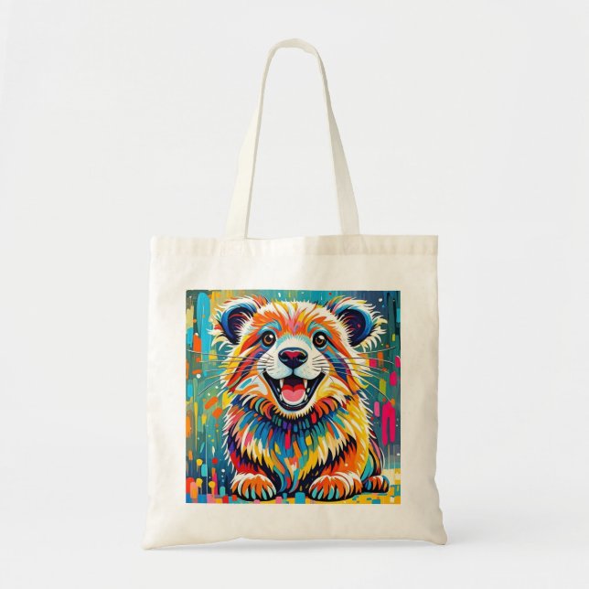 Tote Bag Design d'art animal avec audace et dynamique (Devant)