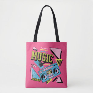 Tote Bag Design de boite de musique de style rétro