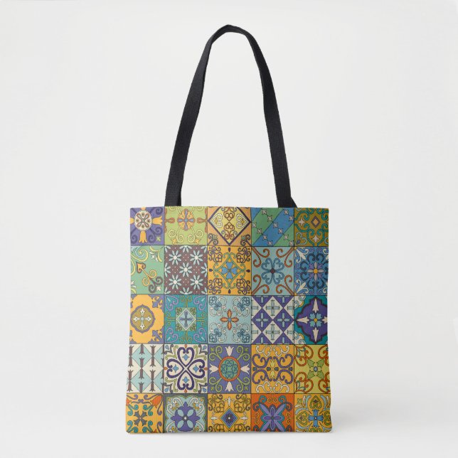 Tote Bag Design de carreaux Talavera portugais (Devant)