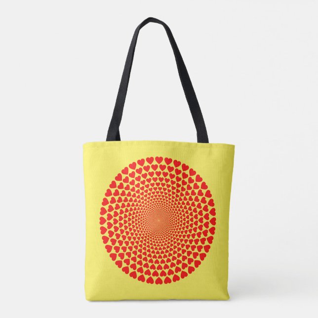 Tote Bag Design de Hearts Mandala (Dos)