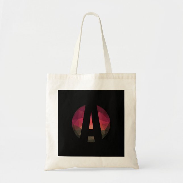 Tote Bag Design de logo en monogramme noir (Devant)