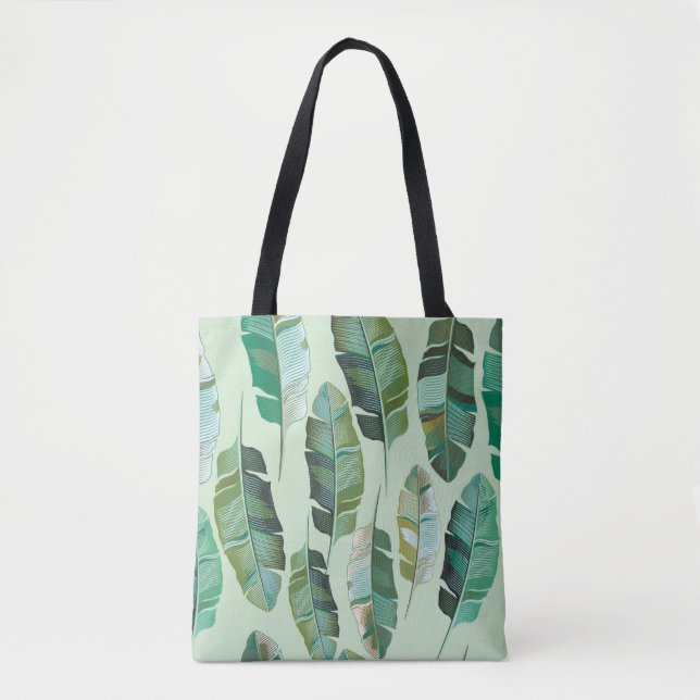 Tote Bag Design de mode avec banane tropicale plantes (Devant)
