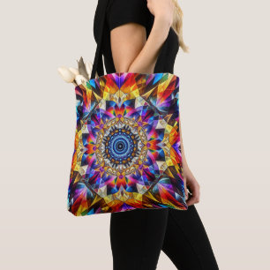 Tote Bag Design de Neon Kaleidoscope