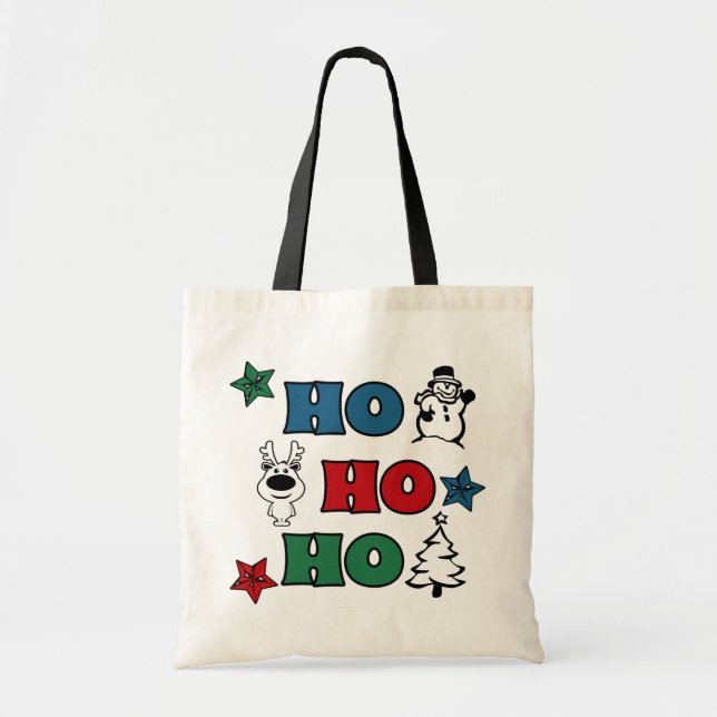 Tote Bag Design de Noël Ho-Ho-Ho (Devant)