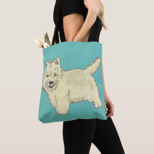 Tote Bag Design de peinture de chien de Terrier Terrier de 