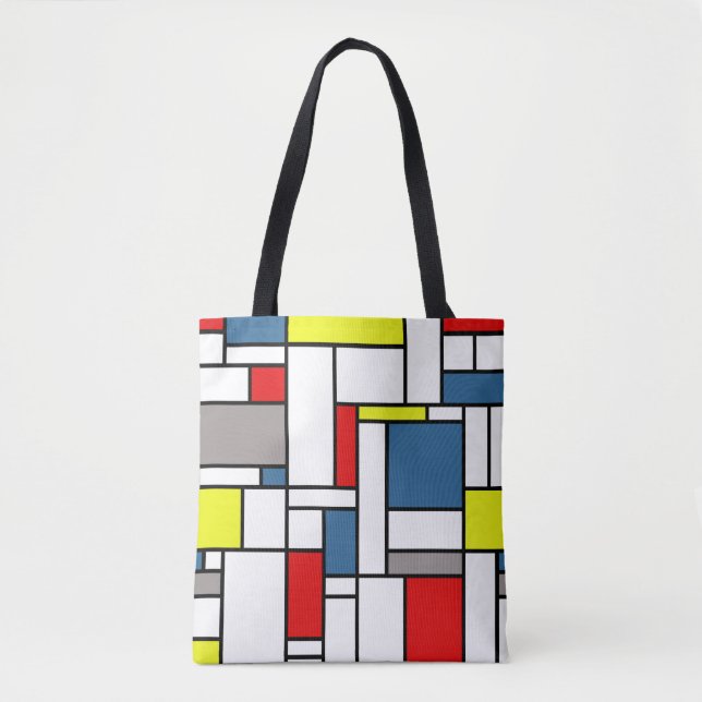 Tote Bag Design de style mondrien (Devant)