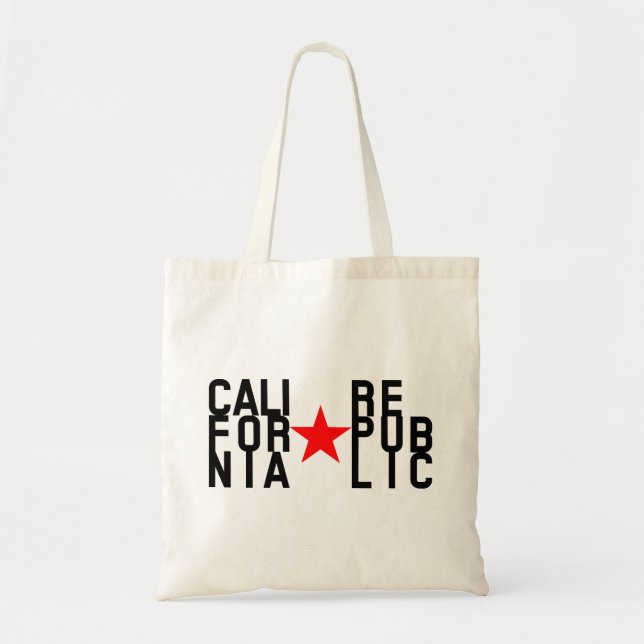 Tote Bag Design de texte original Californie République (Devant)