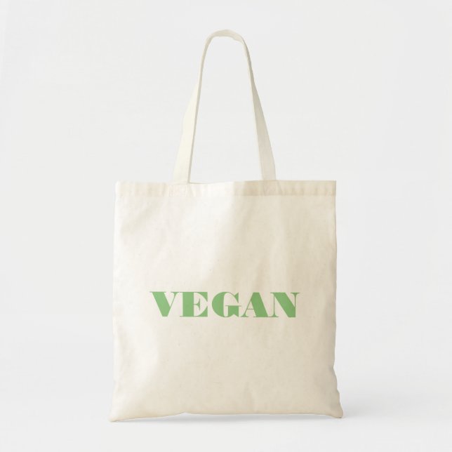 Tote Bag Design de texte Vegan (Devant)