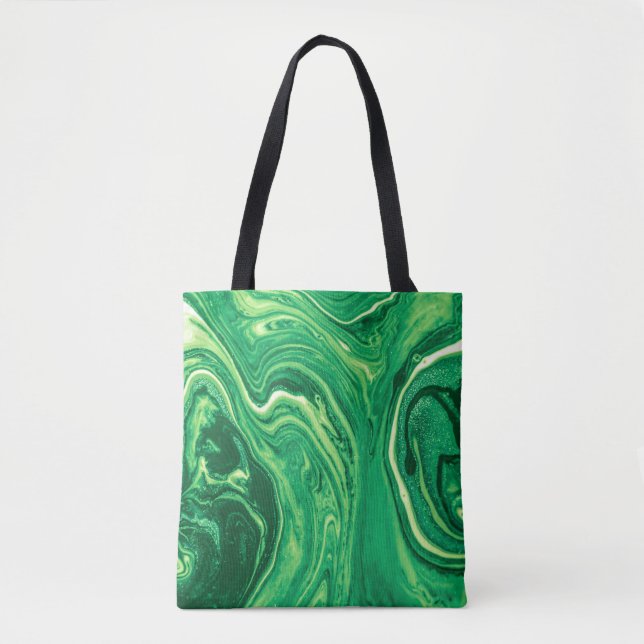 Tote Bag Design de Textile Mixte Créatif Vert Lumineux. Gru (Devant)