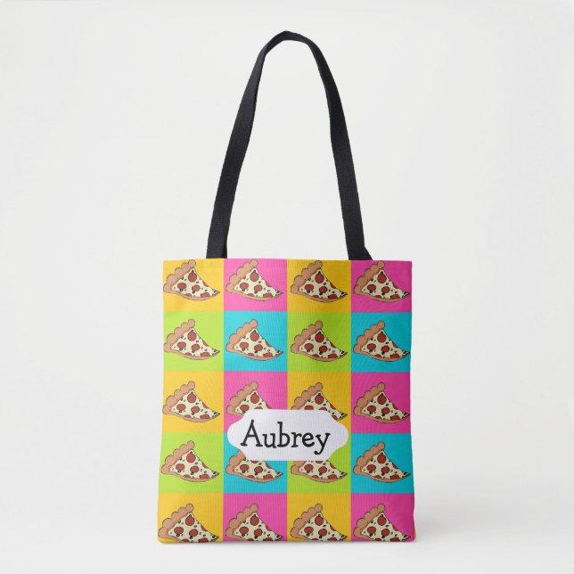 Tote Bag Design de tranches de pizza carrelées (Devant)