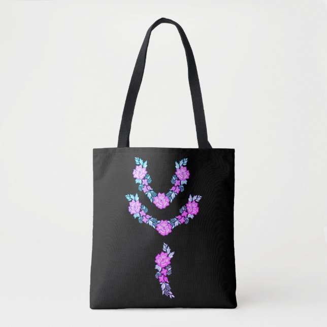 Tote Bag Design d'élégance florale Fourre-tout (Devant)