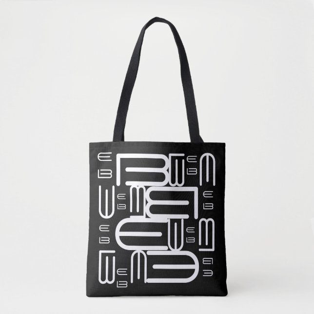 Tote Bag Design élégant Alphabet Texte Style Design (Devant)