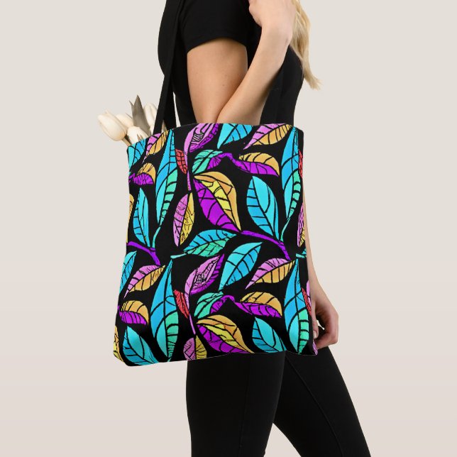Tote Bag Design Feuille en verre (De près)
