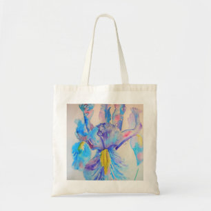 Tote Bag Design floral d'art Blue Iris