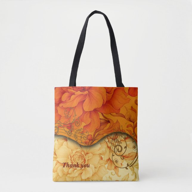 Tote Bag Design floral élégant (Devant)
