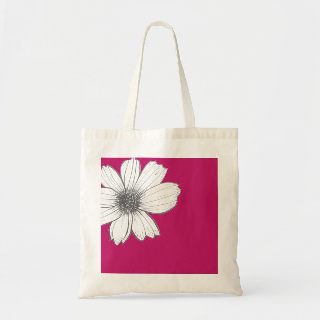 Tote Bag Design floral rose (Devant)