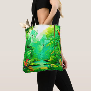 Tote Bag Design forestier exotique