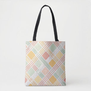Tote Bag Design géométrique de milieu de siècle avec des po