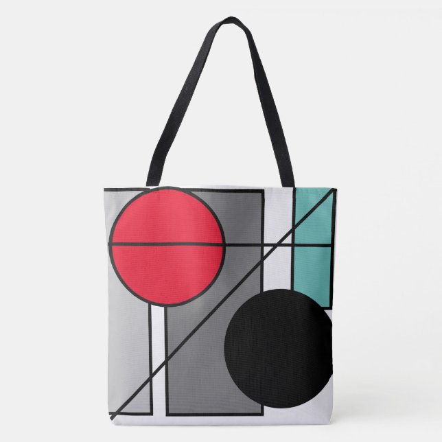 Tote Bag Design "Lignes et ronds" (Devant)