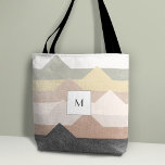 Tote Bag Design montagnard Abstrait<br><div class="desc">Design Abstrait montagnard en relief avec des couleurs pastel.</div>