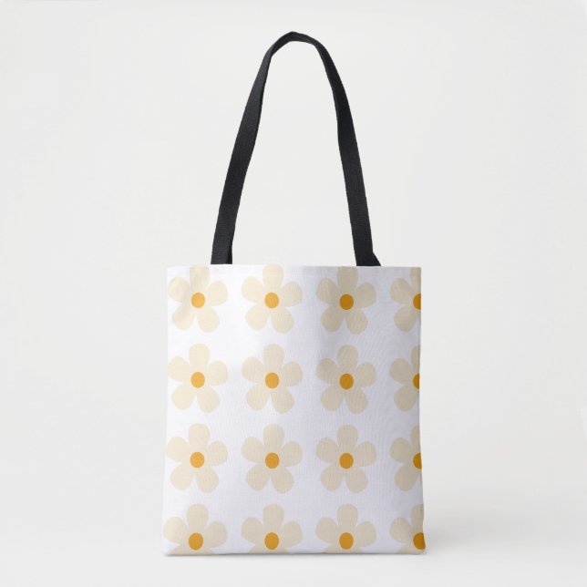 Tote Bag design motif de fleurs (Devant)
