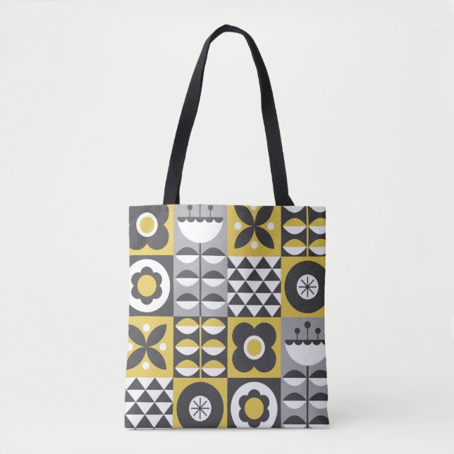 Tote Bag Design motif fluide et fluide. Style scandinave (Devant)