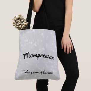 Tote Bag Design pétillant gris Mompreneur