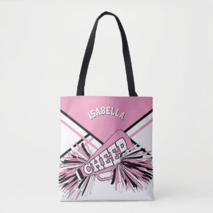 Tote Bag Design Pom-pom girl rose, noir et blanc