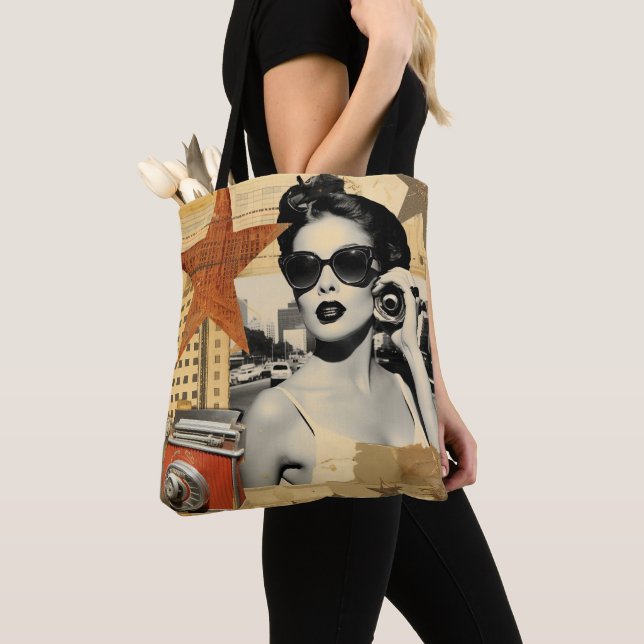 Tote Bag Design rétro VintageHollywood (De près)