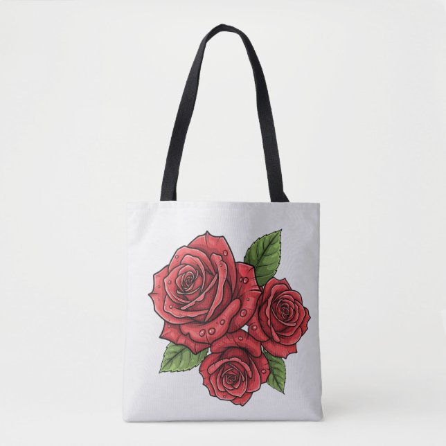 Tote Bag Design Rose élégant (Devant)