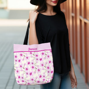 Tote Bag Design Soft Rose Sakura Cherry Blossom