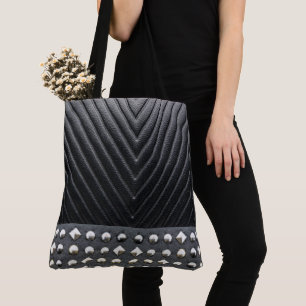 Tote Bag Design tendance Magnifique Cuir Noir Éclairé