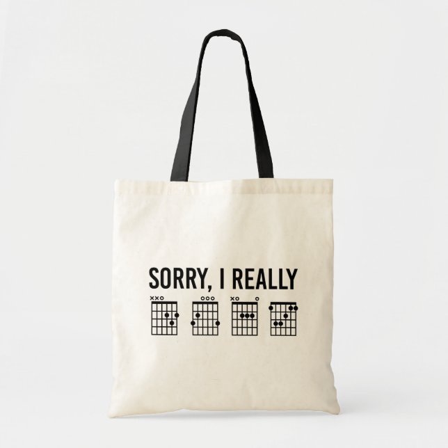 Tote Bag Désolé, je suis vraiment DGAF Guitar Chords Drôle (Devant)