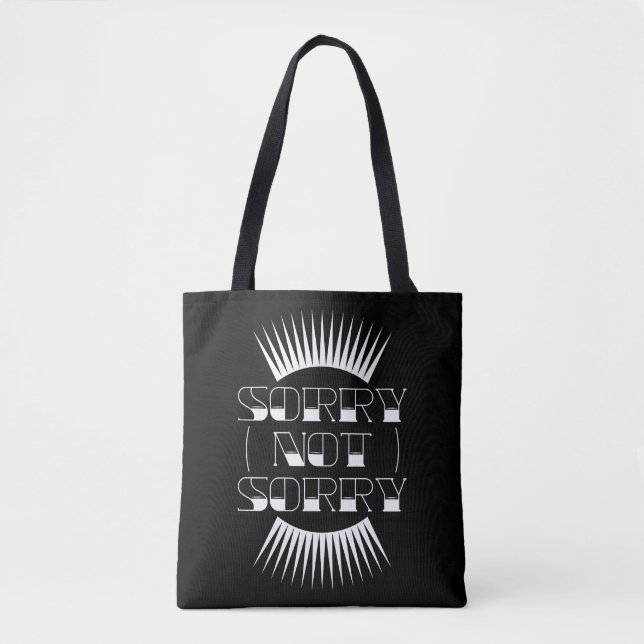 Tote Bag Désolé Pas Désolé Typographie Rétro (Devant)