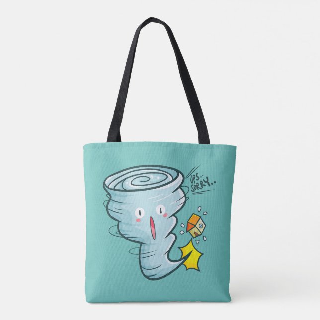 Tote Bag Désolé Tornado (Dos)