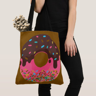 Tote Bag Dessert, Donut arc-en-ciel, Doughnut