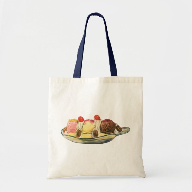 Tote Bag Desserts alimentaires vintages, Cerises frites de  (Devant)