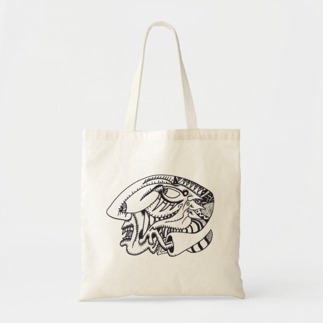 Tote Bag Dessin à l'encre Trois Aspects  (Devant)
