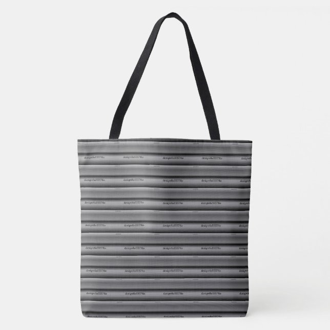 Tote Bag Dessin abstrait MODERNE en gris-noir (Devant)