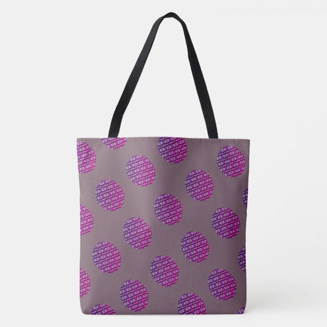 Tote Bag Dessin abstrait MODERNE en profondeur : rose #7D61 (Devant)