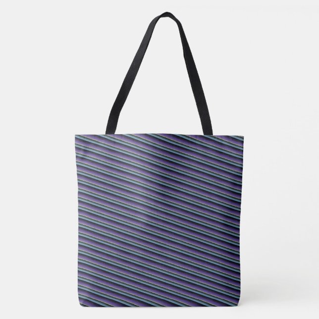 Tote Bag Dessin abstrait MODERNE en violet noir gris profon (Devant)