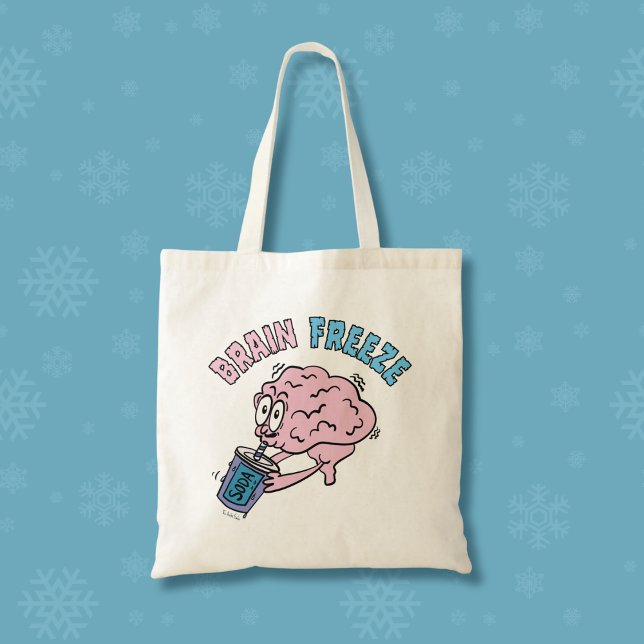 Tote Bag Dessin amusant sur le gel du cerveau (Créateur téléchargé)