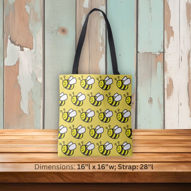 Tote Bag Dessin animé d'abeille à miel (Créateur téléchargé)