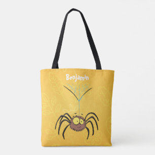Tote Bag Dessin animé d'araignée drôle mignonne et duveteus
