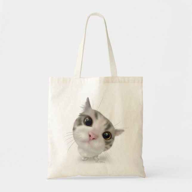 Tote Bag Dessin animé de chaton tabby mignon (Devant)