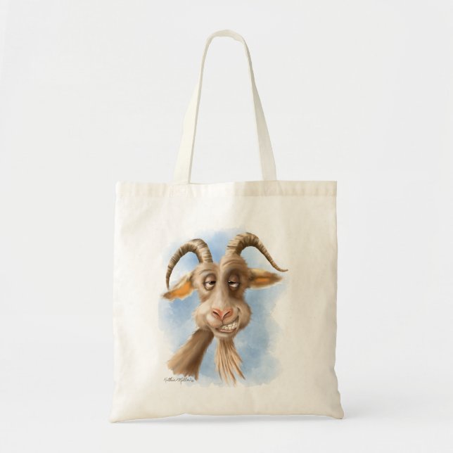 Tote Bag Dessin animé de chèvre drôle (Devant)