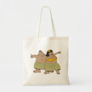 Tote Bag Dessin animé d'Hula Dancers hawaïennes drôles